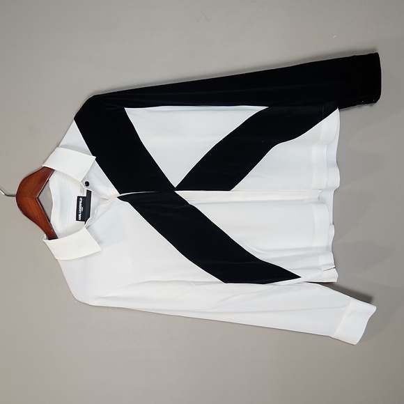 Karl Lagerfeld Colorblock Button-Down Shirt Size Medium - Picture 3 of 12